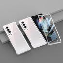 For Samsung Galaxy Z Fold4 GKK Integrated Electroplating + Glass Full Coverage Phone Case(Transparent)