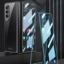 For Samsung Galaxy Z Fold4 GKK Integrated Electroplating + Glass Full Coverage Phone Case(Transparent)
