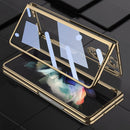 For Samsung Galaxy Z Fold4 GKK Integrated Electroplating + Glass Full Coverage Phone Case(Silver)