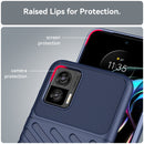 For Motorola Edge 30 Neo Thunderbolt Shockproof TPU Protective Soft Phone Case(Blue)