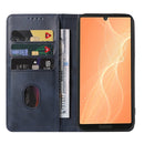 For Sharp Aquos Sense 4 Magnetic Closure Leather Phone Case(Blue)