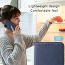 For Sharp Aquos Sense 4 Magnetic Closure Leather Phone Case(Blue)