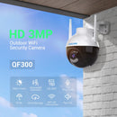 ESCAM QF300 3MP Smart WiFi IP Camera Support AI Humanoid Detection/Auto Tracking/Cloud Storage/Two-way Voice Night Vision, Plug Type:UK Plug