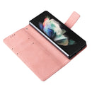 For Samsung Galaxy Z Fold4 Lambskin Flip Leather Phone Case with Pen Slot(Pink)