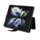 For Samsung Galaxy Z Fold4 Lambskin Flip Leather Phone Case with Pen Slot(Black)
