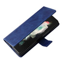 For Samsung Galaxy Z Fold4 Lambskin Flip Leather Phone Case with Pen Slot(Royal Blue)