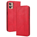 For Motorola Moto G32 Magnetic Buckle Retro Texture Leather Phone Case(Red)