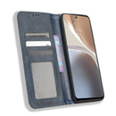 For Motorola Moto G32 Magnetic Buckle Retro Texture Leather Phone Case(Blue)