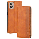 For Motorola Moto G32 Magnetic Buckle Retro Texture Leather Phone Case(Brown)