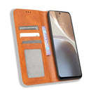 For Motorola Moto G32 Magnetic Buckle Retro Texture Leather Phone Case(Brown)