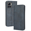 For Motorola Moto X30 Pro 5G / Edge 30 Ultra Magnetic Buckle Retro Texture Leather Phone Case(Blue)