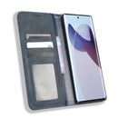 For Motorola Moto X30 Pro 5G / Edge 30 Ultra Magnetic Buckle Retro Texture Leather Phone Case(Blue)