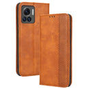 For Motorola Moto X30 Pro 5G / Edge 30 Ultra Magnetic Buckle Retro Texture Leather Phone Case(Brown)