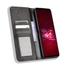 For ASUS ROG Phone 6 / 6 Pro Magnetic Buckle Retro Texture Leather Phone Case(Black)