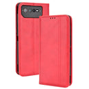 For ASUS ROG Phone 6 / 6 Pro Magnetic Buckle Retro Texture Leather Phone Case(Red)