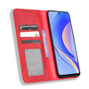 For Huawei nova Y90 Magnetic Buckle Retro Texture Leather Phone Case(Red)