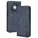For Huawei nova Y90 Magnetic Buckle Retro Texture Leather Phone Case(Blue)