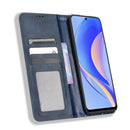 For Huawei nova Y90 Magnetic Buckle Retro Texture Leather Phone Case(Blue)