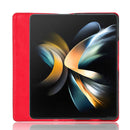 For Samsung Galaxy Z Fold4 5G Magnetic Buckle Retro Texture Leather Phone Case(Red)