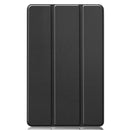 For Galaxy Tab S6 Lite 10.4 inch Custer Pattern Pure Color Horizontal Flip Leather Case with Three-folding Holder(Black)