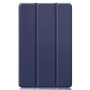For Galaxy Tab S6 Lite 10.4 inch Custer Pattern Pure Color Horizontal Flip Leather Case with Three-folding Holder(Blue)