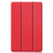 For Galaxy Tab S6 Lite 10.4 inch Custer Pattern Pure Color Horizontal Flip Leather Case with Three-folding Holder(Red)