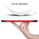 For Galaxy Tab S6 Lite 10.4 inch Custer Pattern Pure Color Horizontal Flip Leather Case with Three-folding Holder(Red)