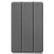 For Galaxy Tab S6 Lite 10.4 inch Custer Pattern Pure Color Horizontal Flip Leather Case with Three-folding Holder(Grey)