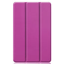 For Galaxy Tab S6 Lite 10.4 inch Custer Pattern Pure Color Horizontal Flip Leather Case with Three-folding Holder(Purple)