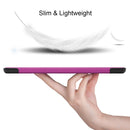 For Galaxy Tab S6 Lite 10.4 inch Custer Pattern Pure Color Horizontal Flip Leather Case with Three-folding Holder(Purple)