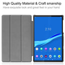 For Lenovo M10 Plus TB-X606F Custer Pattern Pure Color Horizontal Flip Leather Case with Three-folding Holder & Sleep / Wake-up Function(Blue)