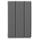 For Lenovo M10 Plus TB-X606F Custer Pattern Pure Color Horizontal Flip Leather Case with Three-folding Holder & Sleep / Wake-up Function(Grey)