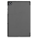 For Lenovo M10 Plus TB-X606F Custer Pattern Pure Color Horizontal Flip Leather Case with Three-folding Holder & Sleep / Wake-up Function(Grey)