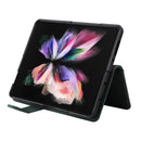 For Samsung Galaxy Z Fold4 5G Detachable Leather Folding Phone Case(Dark Green)