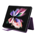 For Samsung Galaxy Z Fold4 5G Detachable Leather Folding Phone Case(Purple)