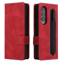 For Samsung Galaxy Z Fold4 5G Detachable Leather Folding Phone Case(Red)