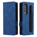 For Samsung Galaxy Z Fold4 5G Detachable Leather Folding Phone Case(Blue)
