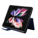 For Samsung Galaxy Z Fold4 5G Detachable Leather Folding Phone Case(Blue)