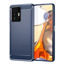 For Xiaomi 11T Carbon Fiber Brushed Texture TPU Case(Navy)