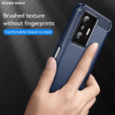 For Xiaomi 11T Pro Carbon Fiber Brushed Texture TPU Case(Navy)
