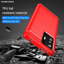 For Xiaomi 11T Pro Carbon Fiber Brushed Texture TPU Case(Red)