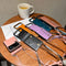For Samsung Galaxy Z Flip4 Double Buckle Card Slots PU+TPU Phone Case with Strap(Dark Green)