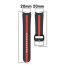 For Samsung Galaxy Watch5 / Watch5 Pro Two-color Stripe Silicone Watch Band(Pink White)