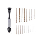 Precision Pin Vise Mini Twist Drill Bits Hand Drill Set, Model:8009