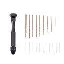Precision Pin Vise Mini Twist Drill Bits Hand Drill Set, Model:8011