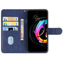 For Motorola Edge 30 Neo Leather Phone Case(Blue)