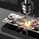 For Samsung Galaxy Z Fold4 GKK Floral Pattern Electroplating Tempered Glass Leather Case(Flower 01)