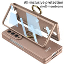 For Samsung Galaxy Z Fold4 GKK Ultra-thin PC Full Coverage Phone Case with Ring Holder(Black)