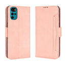 For Motorola Moto E32s / G22 Skin Feel Calf Texture Card Slots Leather Phone Case(Pink)