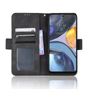 For Motorola Moto E32s / G22 Skin Feel Calf Texture Card Slots Leather Phone Case(Black)